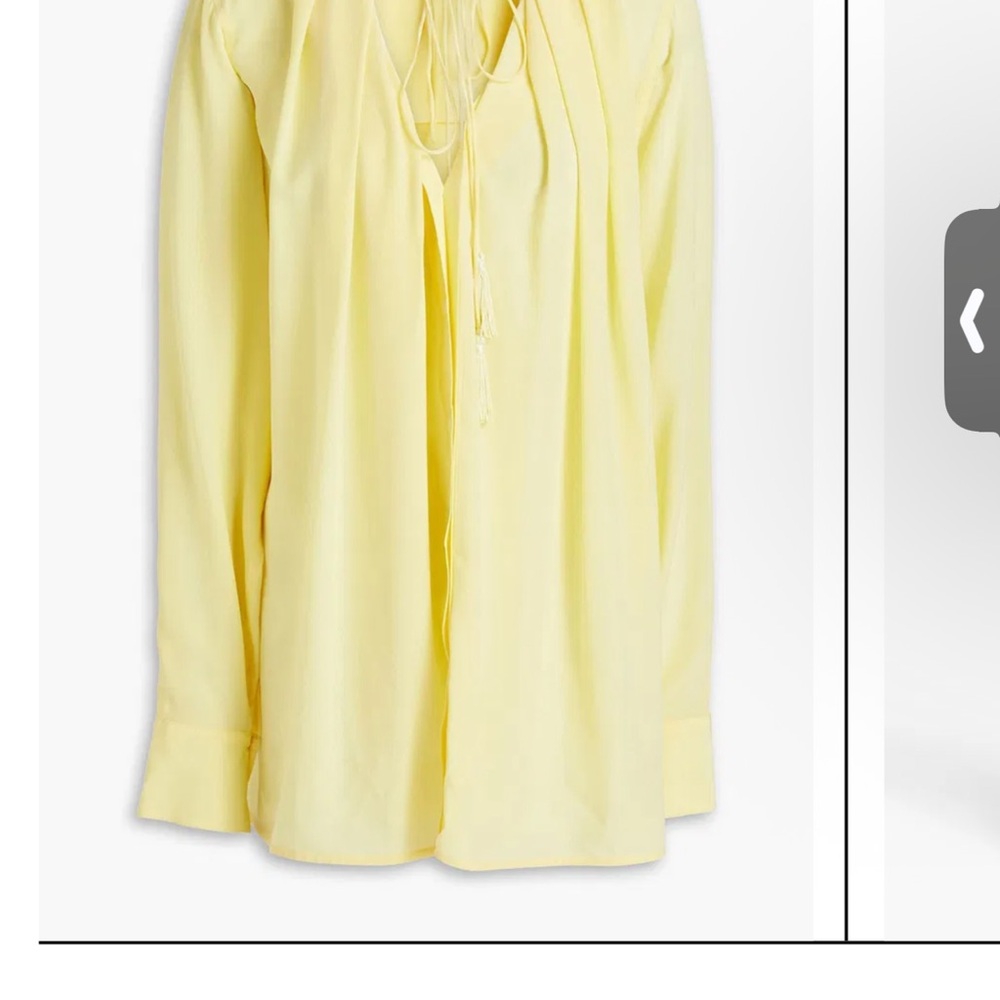 Victoria Beckham Cutout Tassel Silk Top - Picture 3 of 8